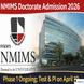 NMIMS Doctorate Admission 2026 Phase 1 Ongoing; Test & PI on April 10